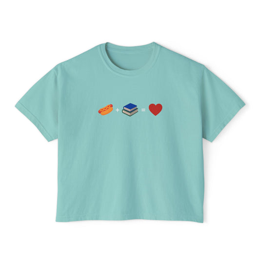 Bookish Hot Dog Cropped Tee