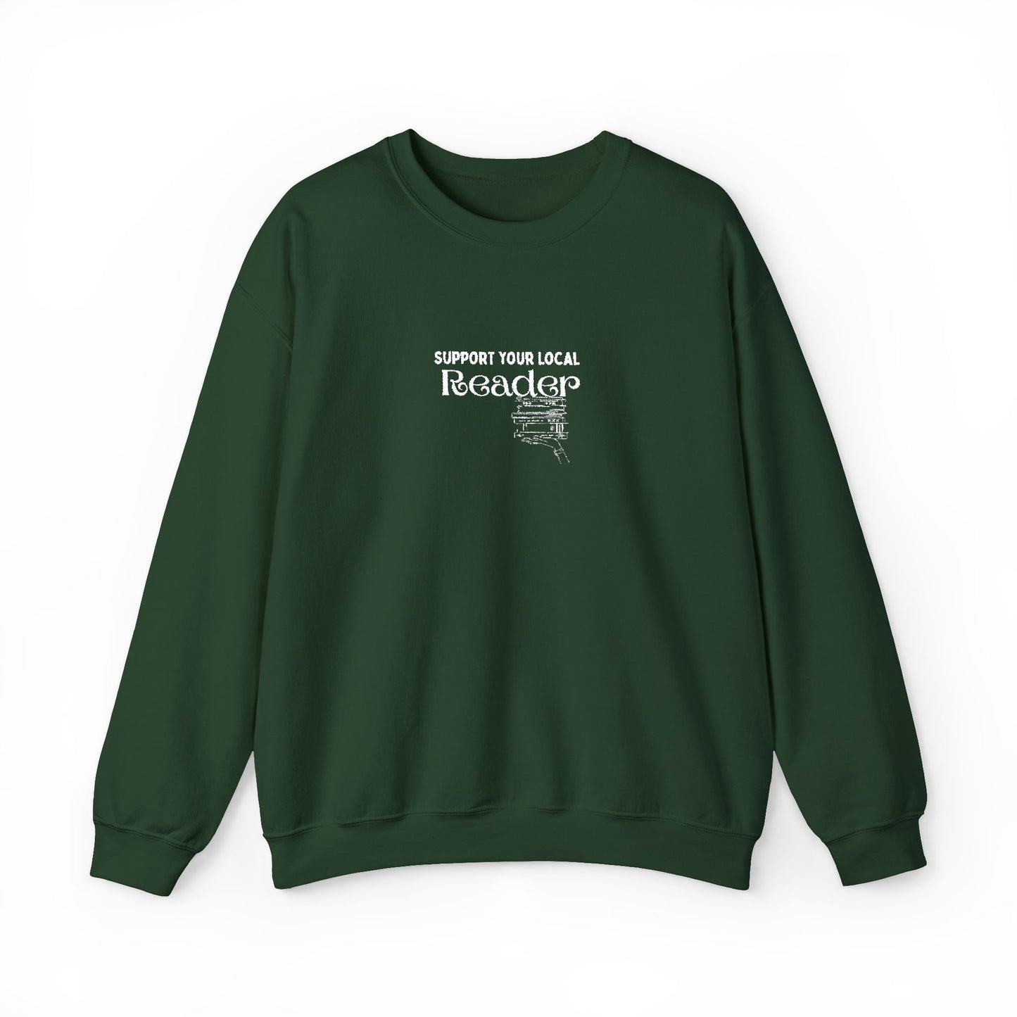 Support Your Local Reader Embroidered Crew