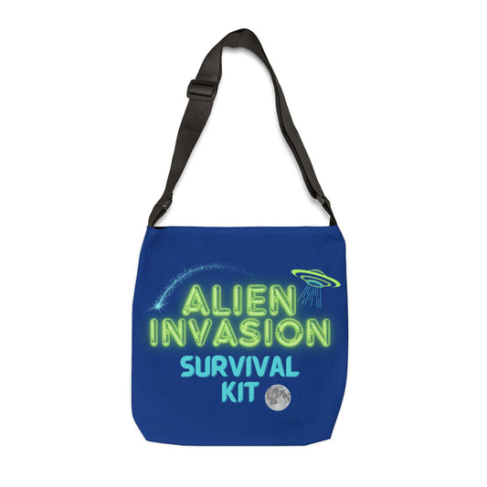 Alien Invasion Tote Bag Blue