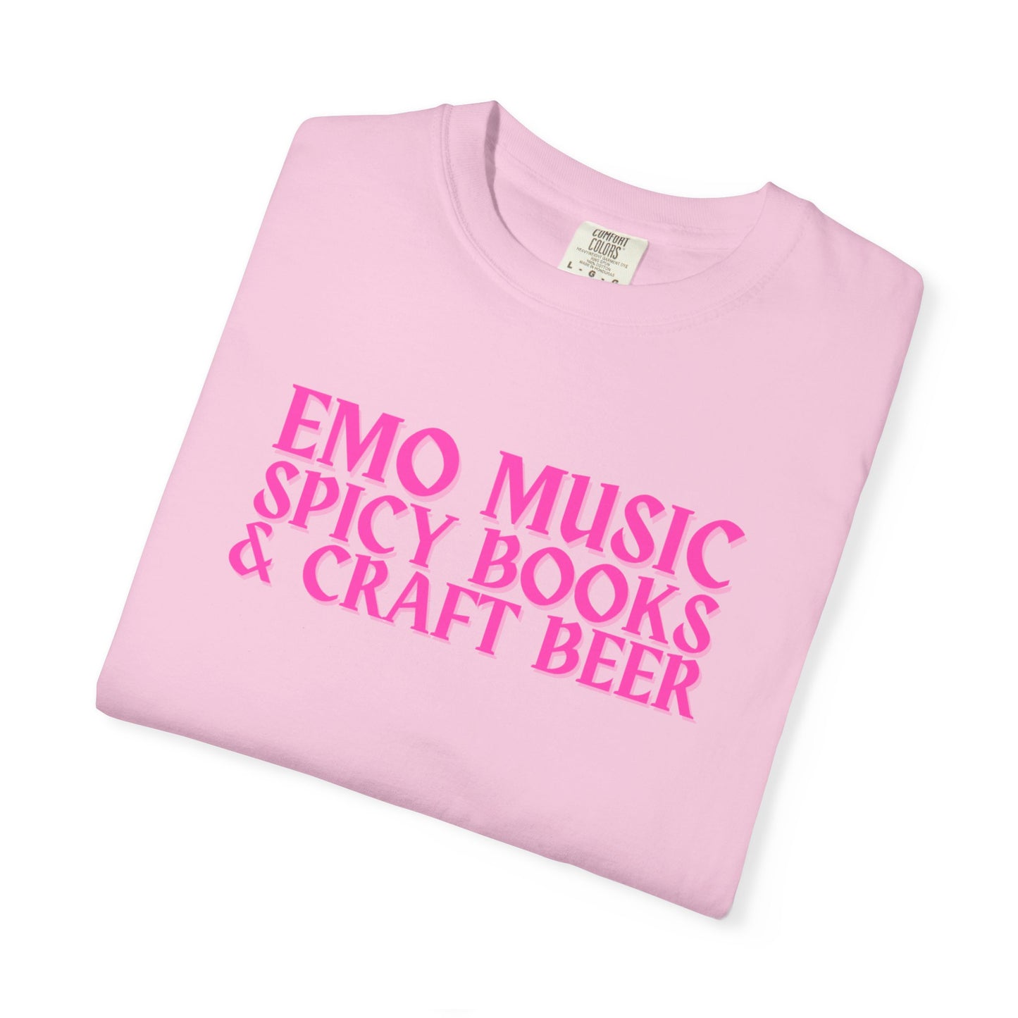Pink Emo Music, Spicy Books & Craft Beer Tee