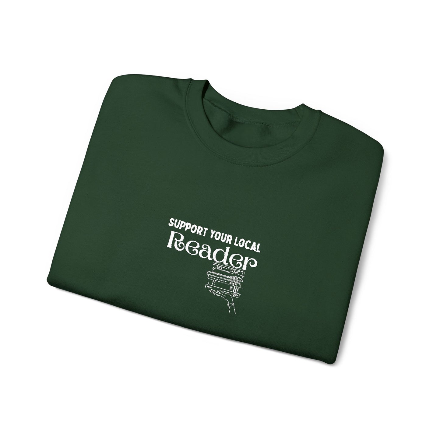 Support Your Local Reader Embroidered Crew