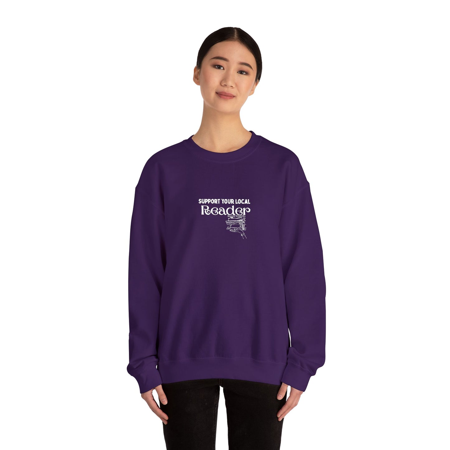 Support Your Local Reader Embroidered Crew