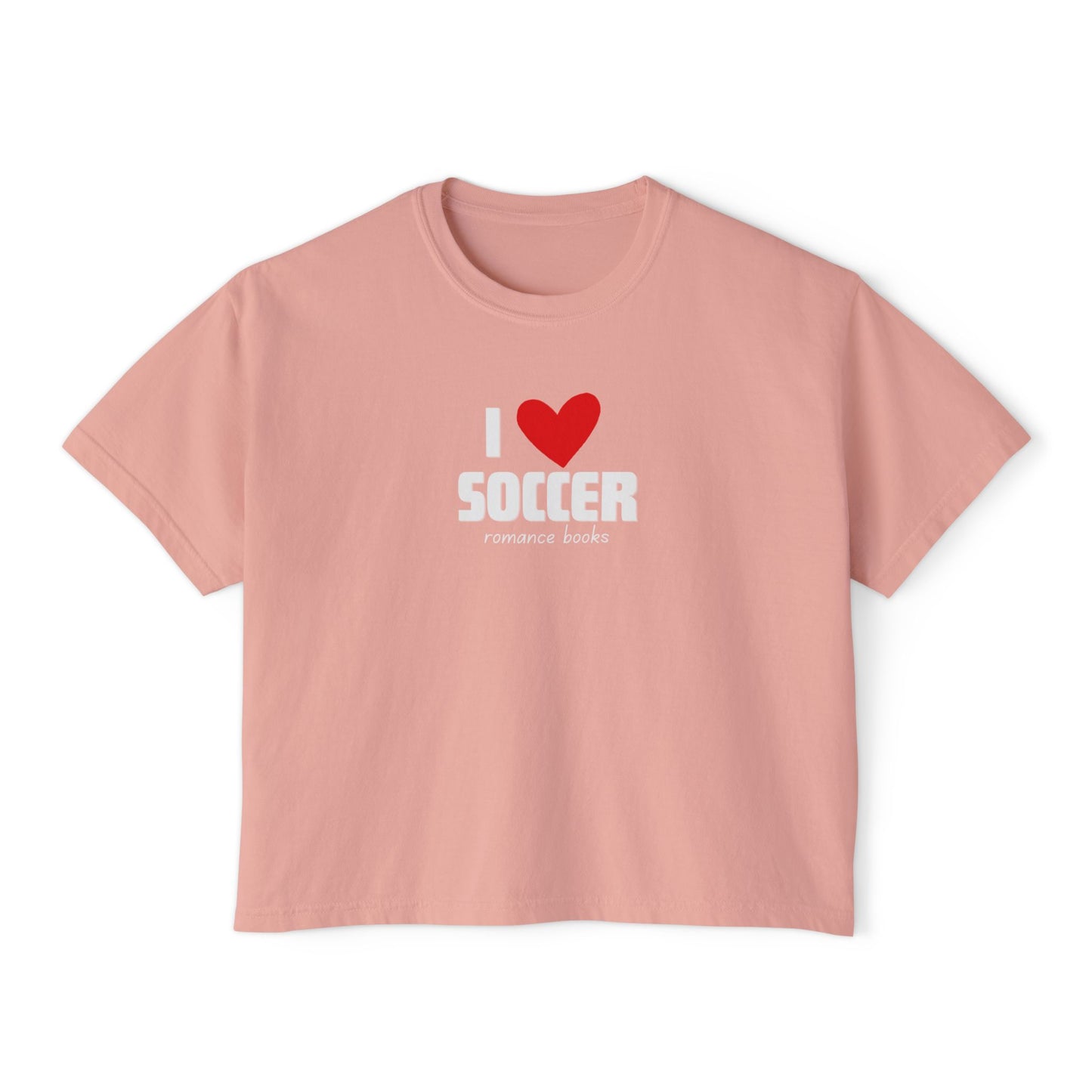I Heart Soccer Boxy Crop Tee