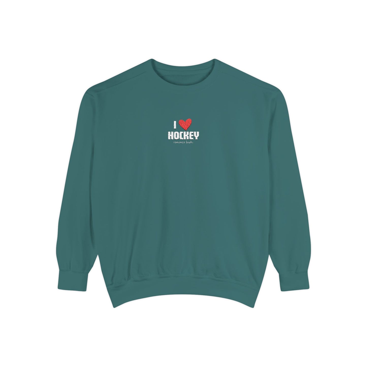 I Heart Hockey Embroidered Crewneck