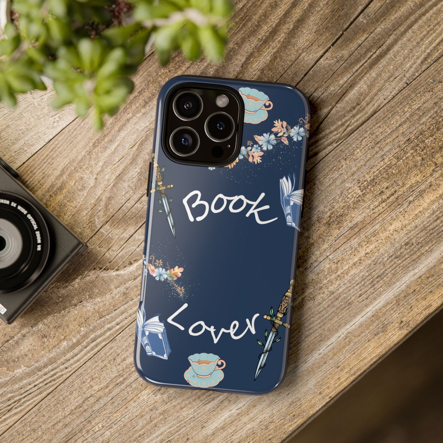 Book Lover Navy Phone Case
