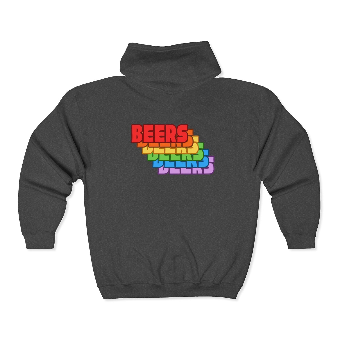 Rainbow 'BEERS' Zip Hoodie