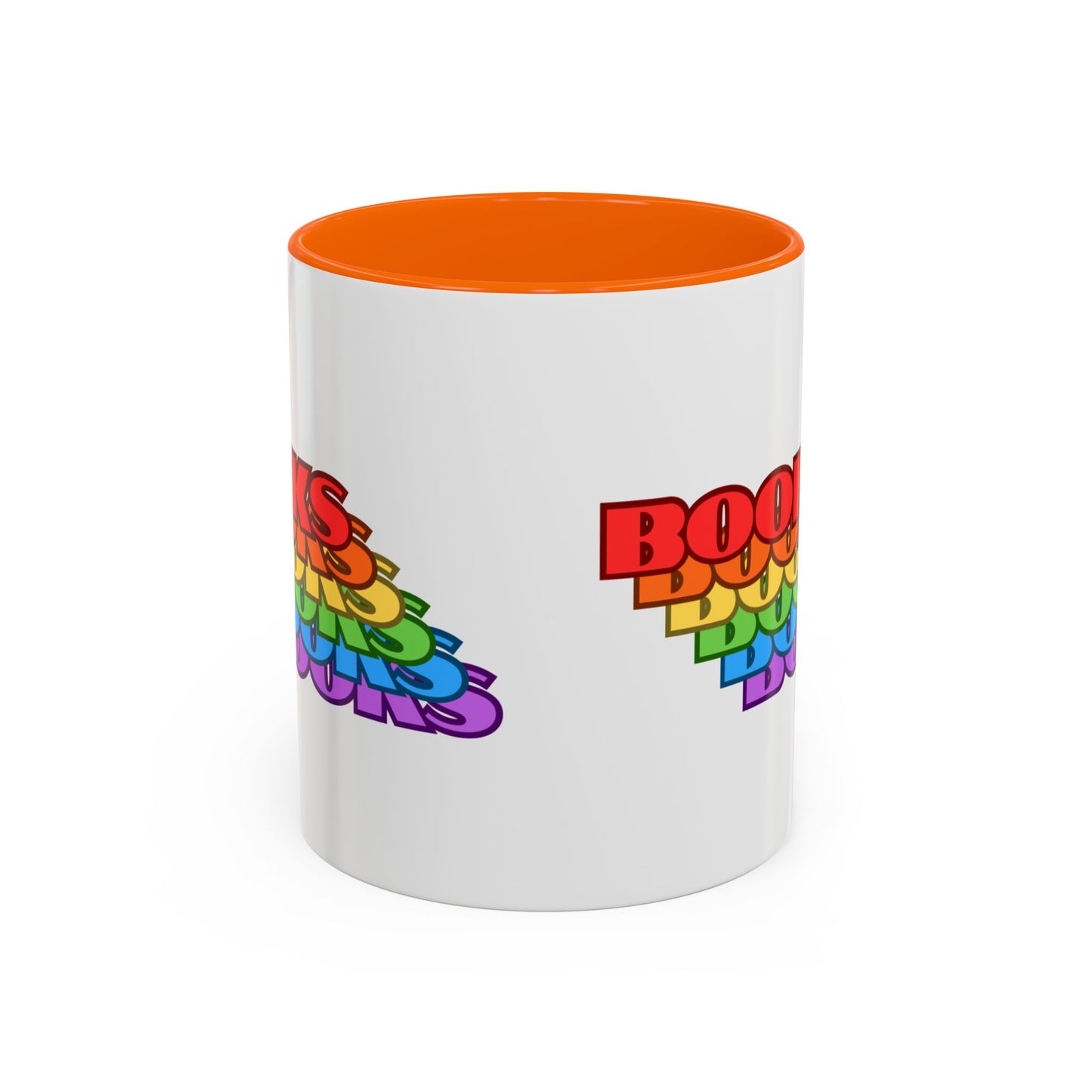 Books Rainbow Accent Mug