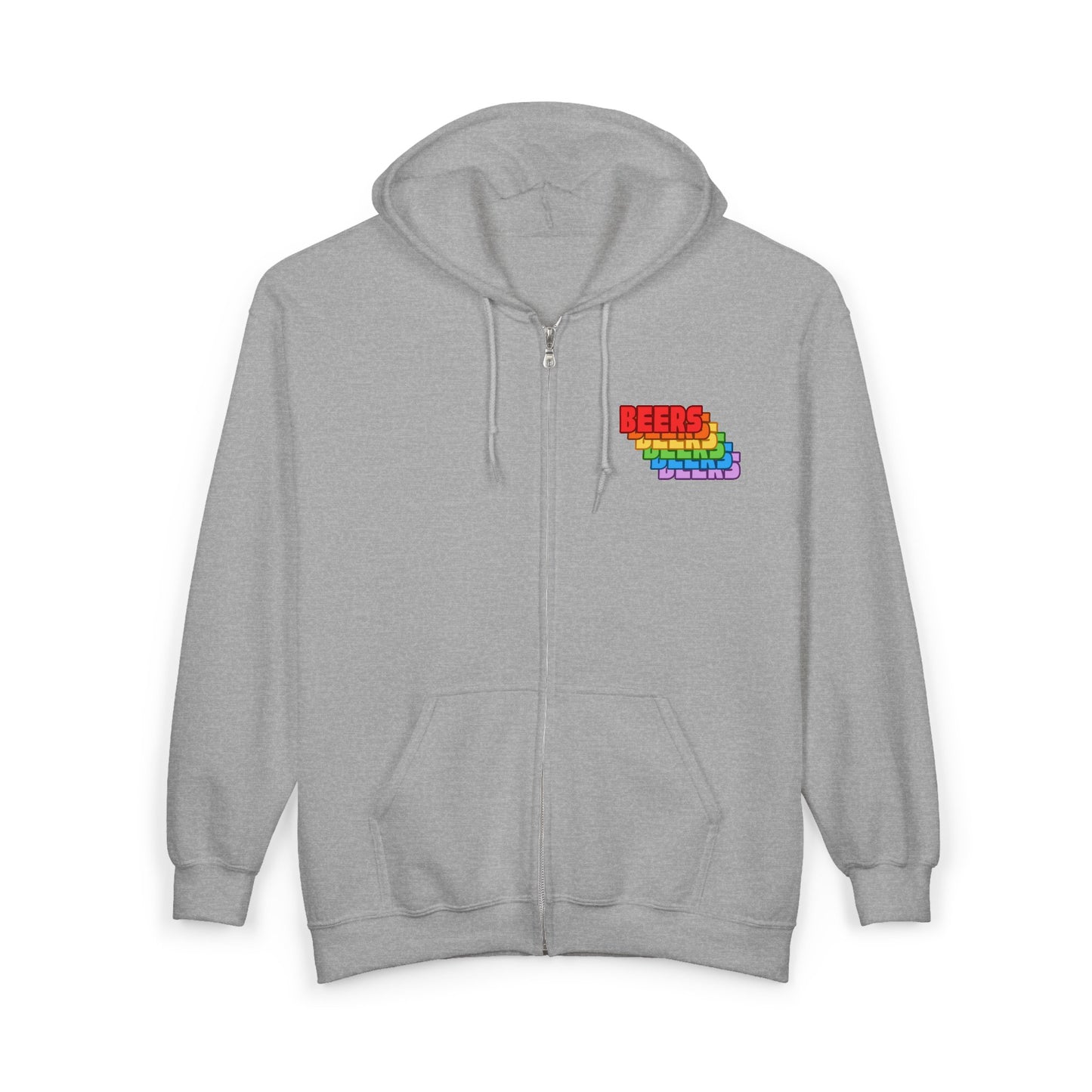 Rainbow 'BEERS' Zip Hoodie