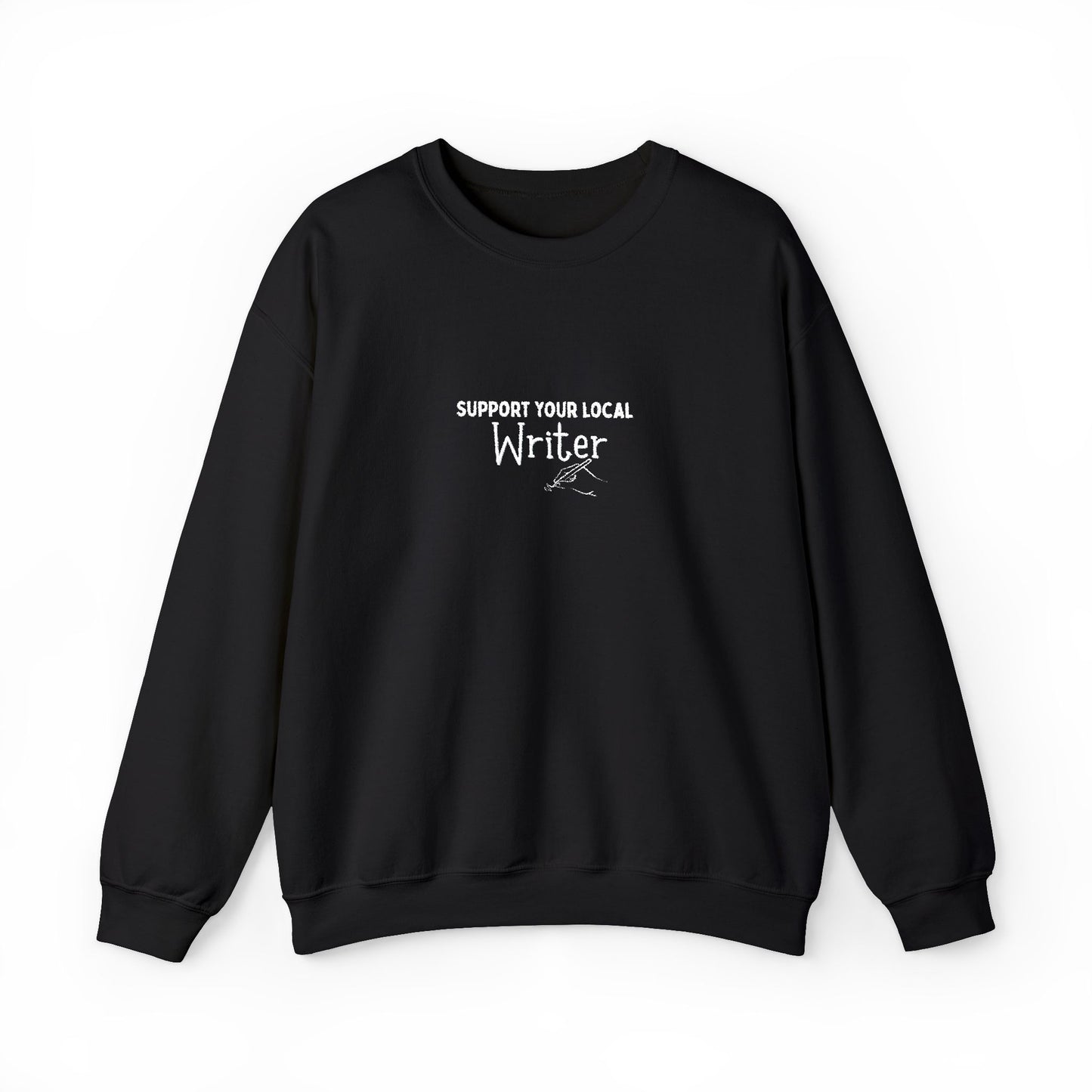 Support Your Local Writer Embroidered Crew