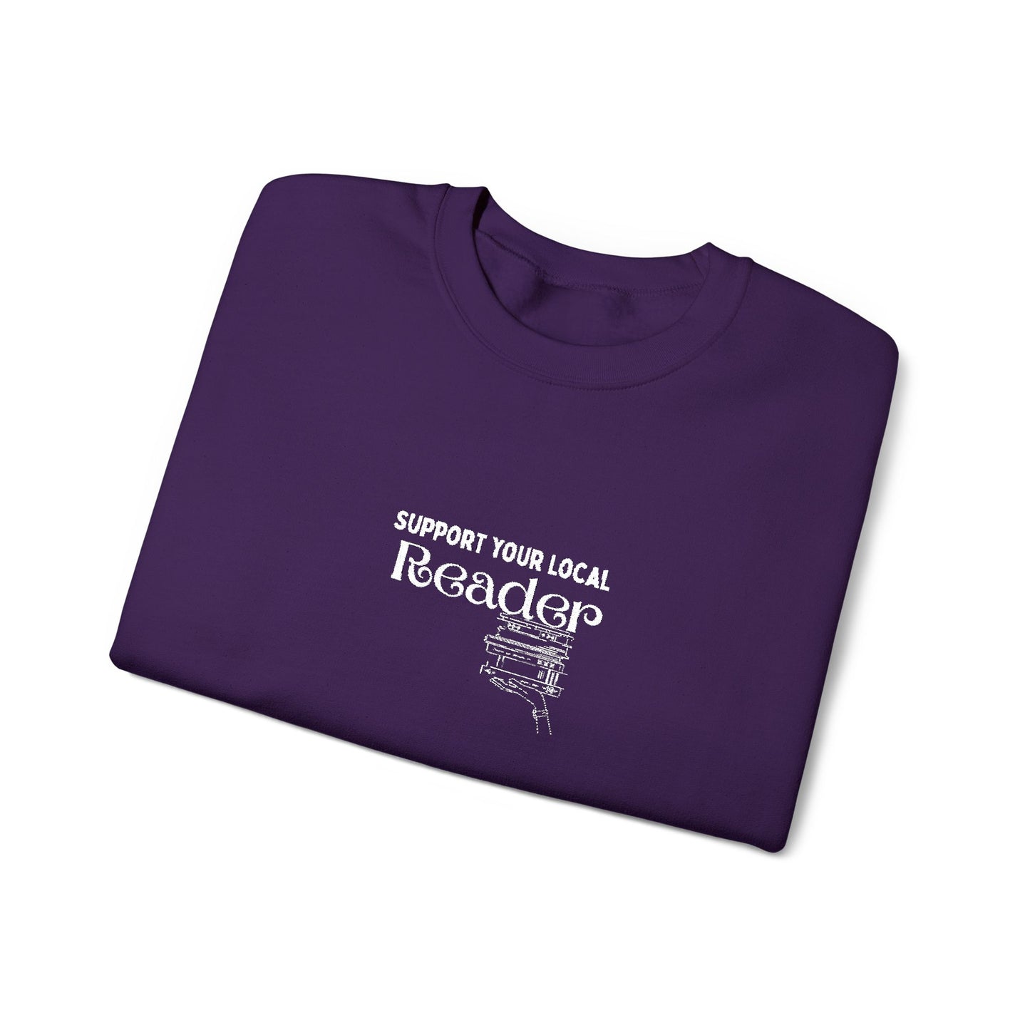 Support Your Local Reader Embroidered Crew