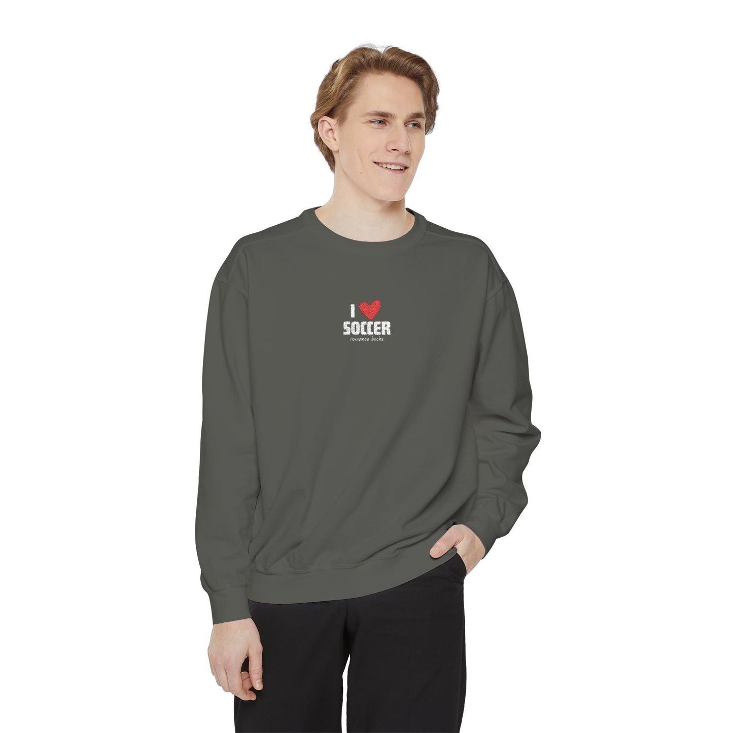 I Heart Soccer Embroidered Crewneck