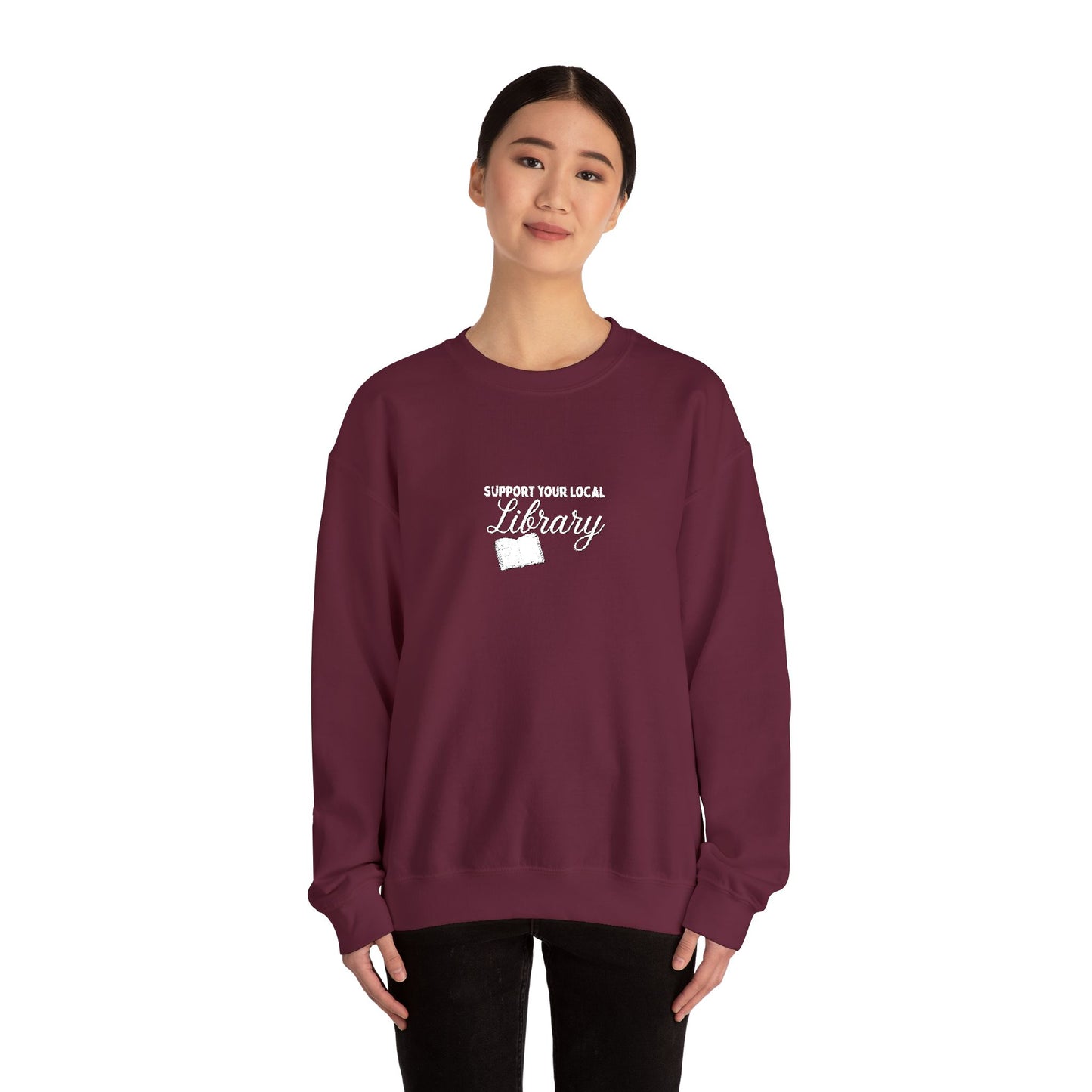 Support Your Local Library Crew Embroidered