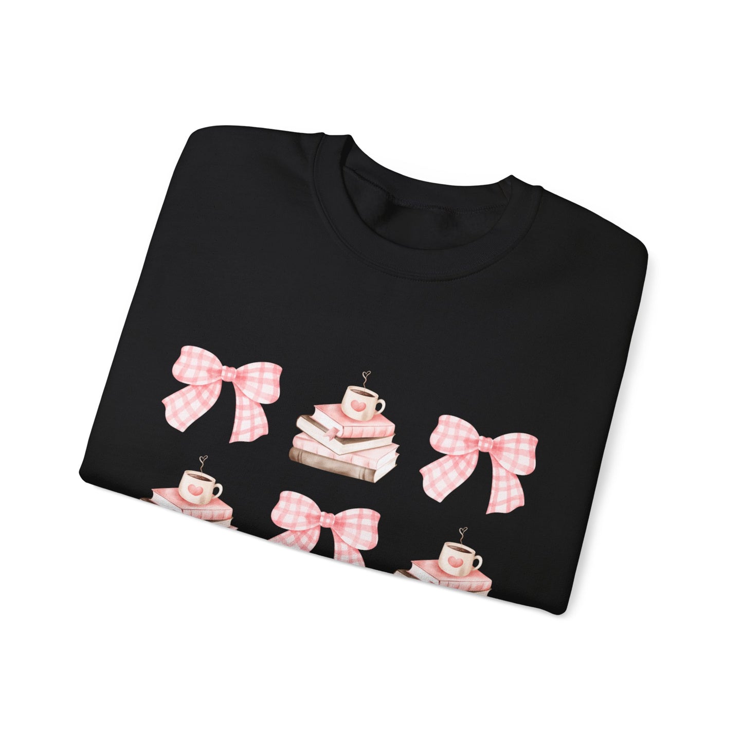 Pink Bookish Bows Crew
