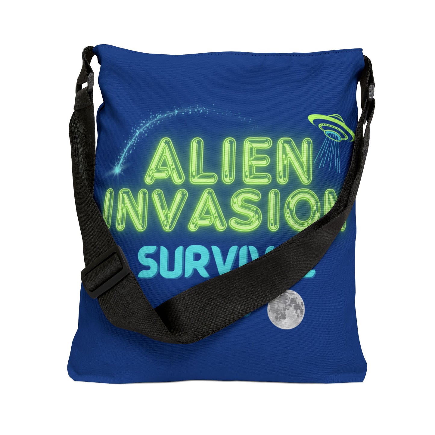 Alien Invasion Tote Bag Blue