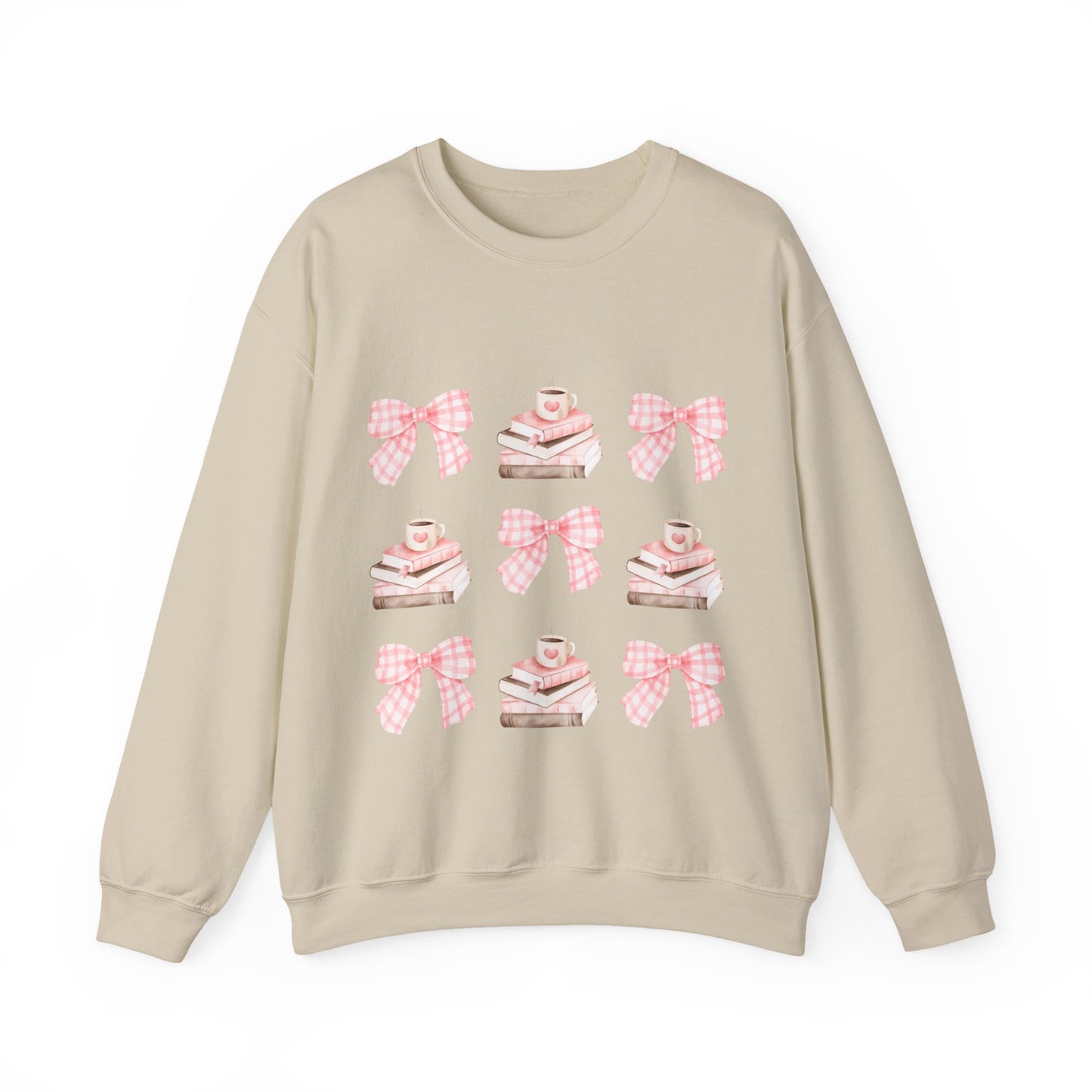 Pink Bookish Bows Crew