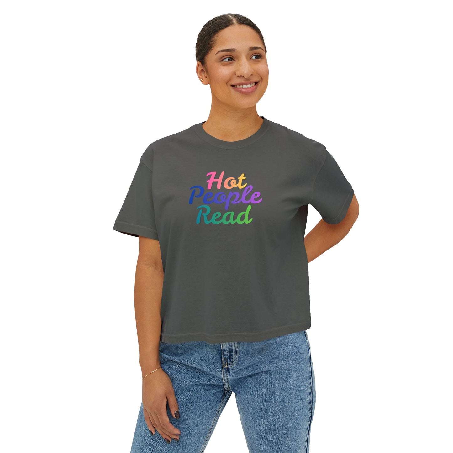 Hot People Read Cropped Tee