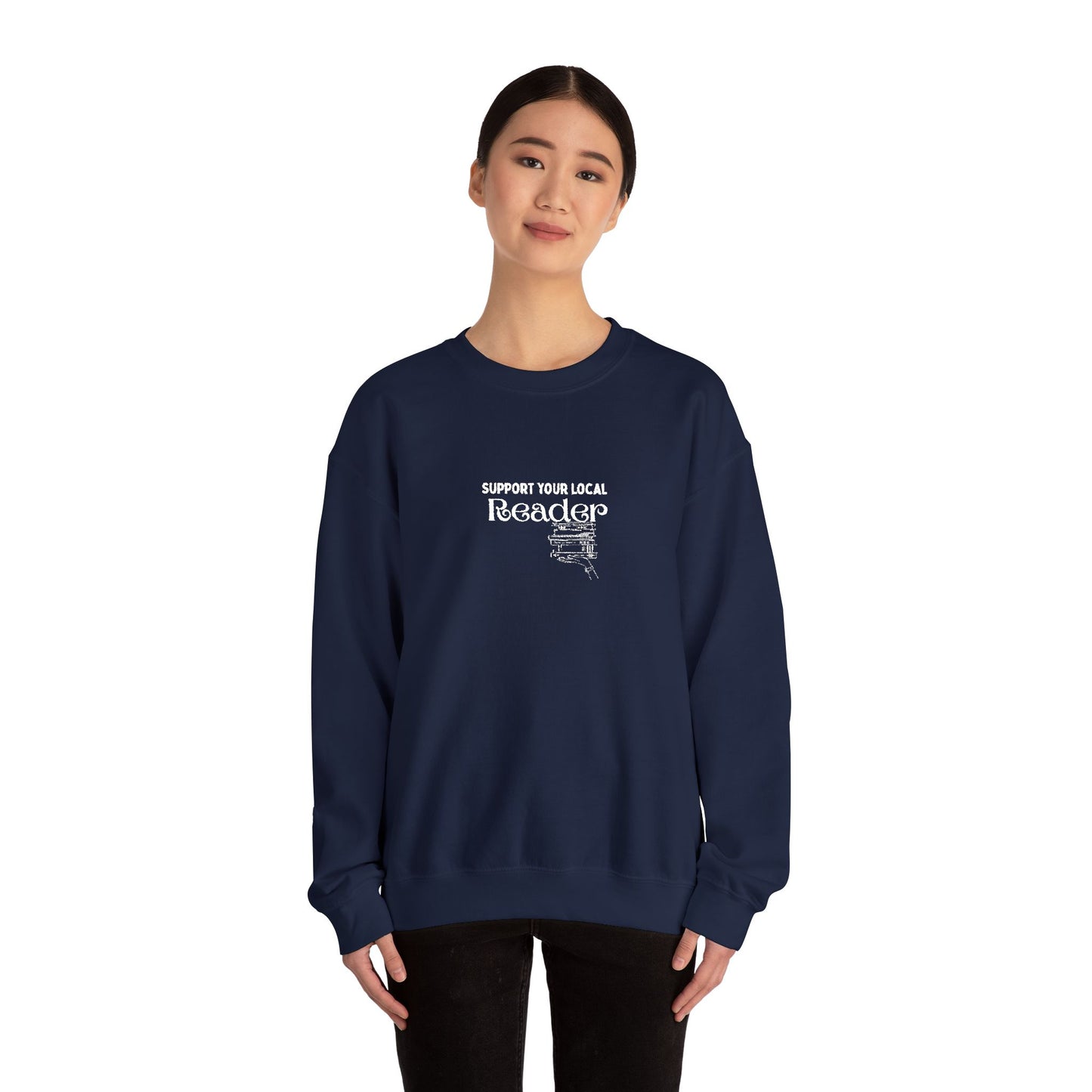 Support Your Local Reader Embroidered Crew