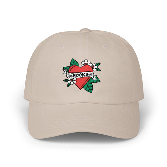 Books Heart Tattoo Hat