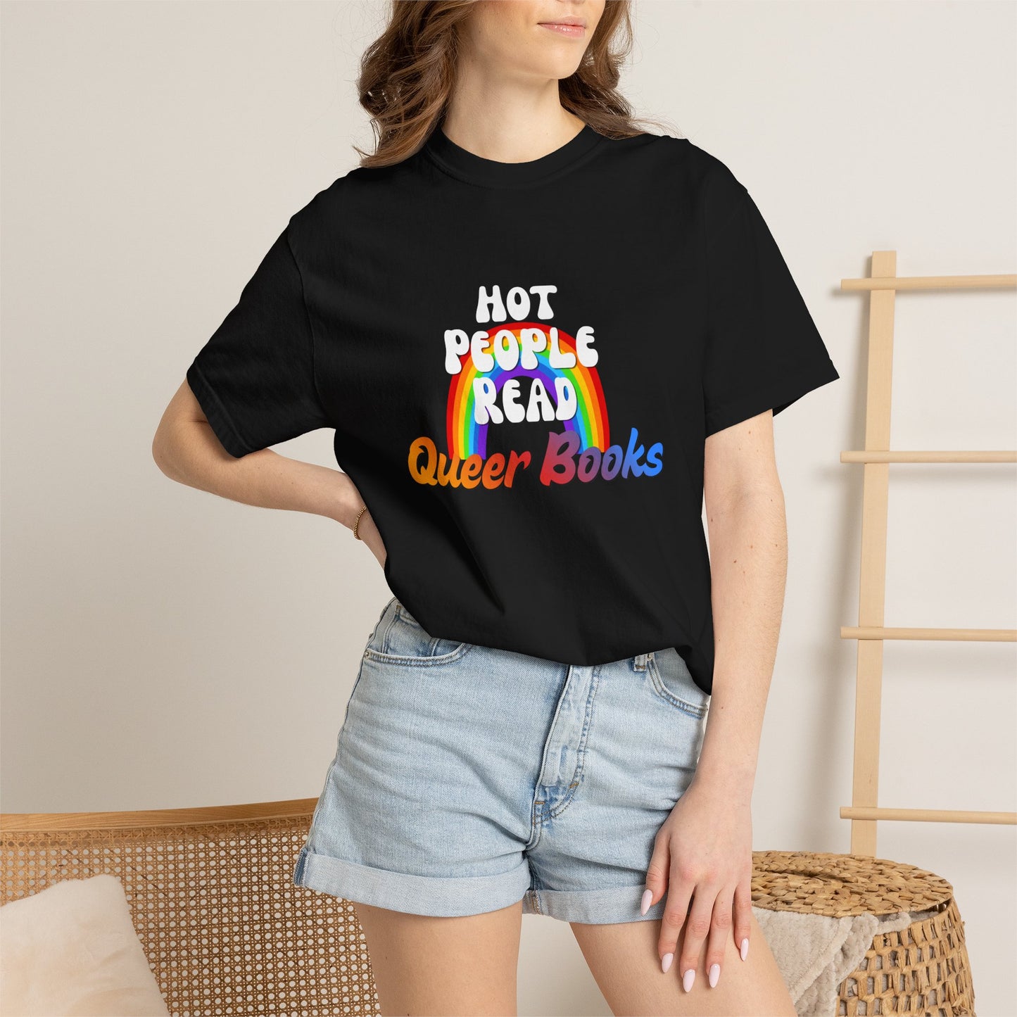 Read Queer Books Yellow to Blue Tee