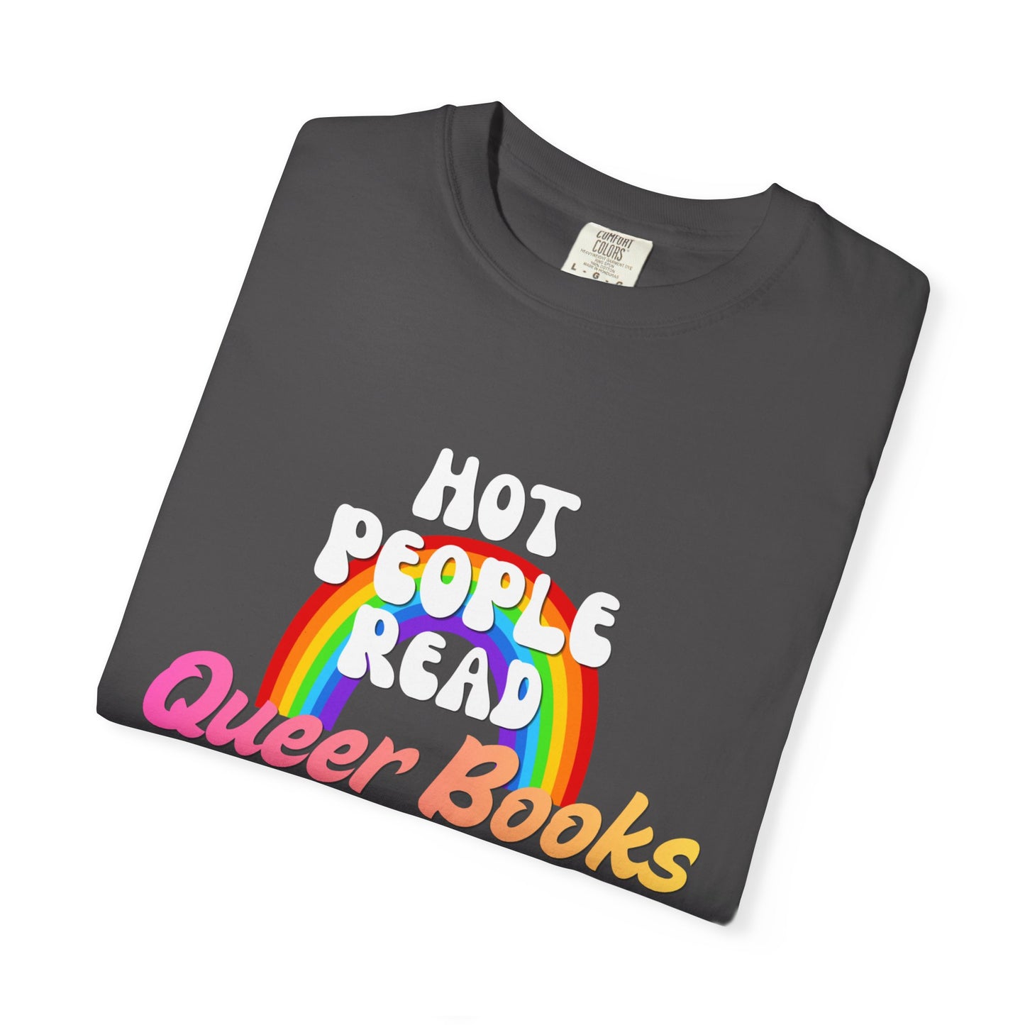Read Queer Books Pink to Yellow Tee
