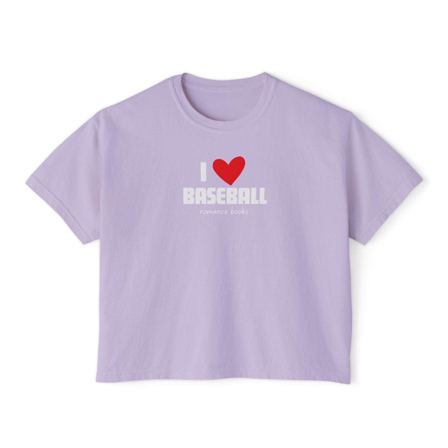 I Heart Baseball Boxy Crop Tee