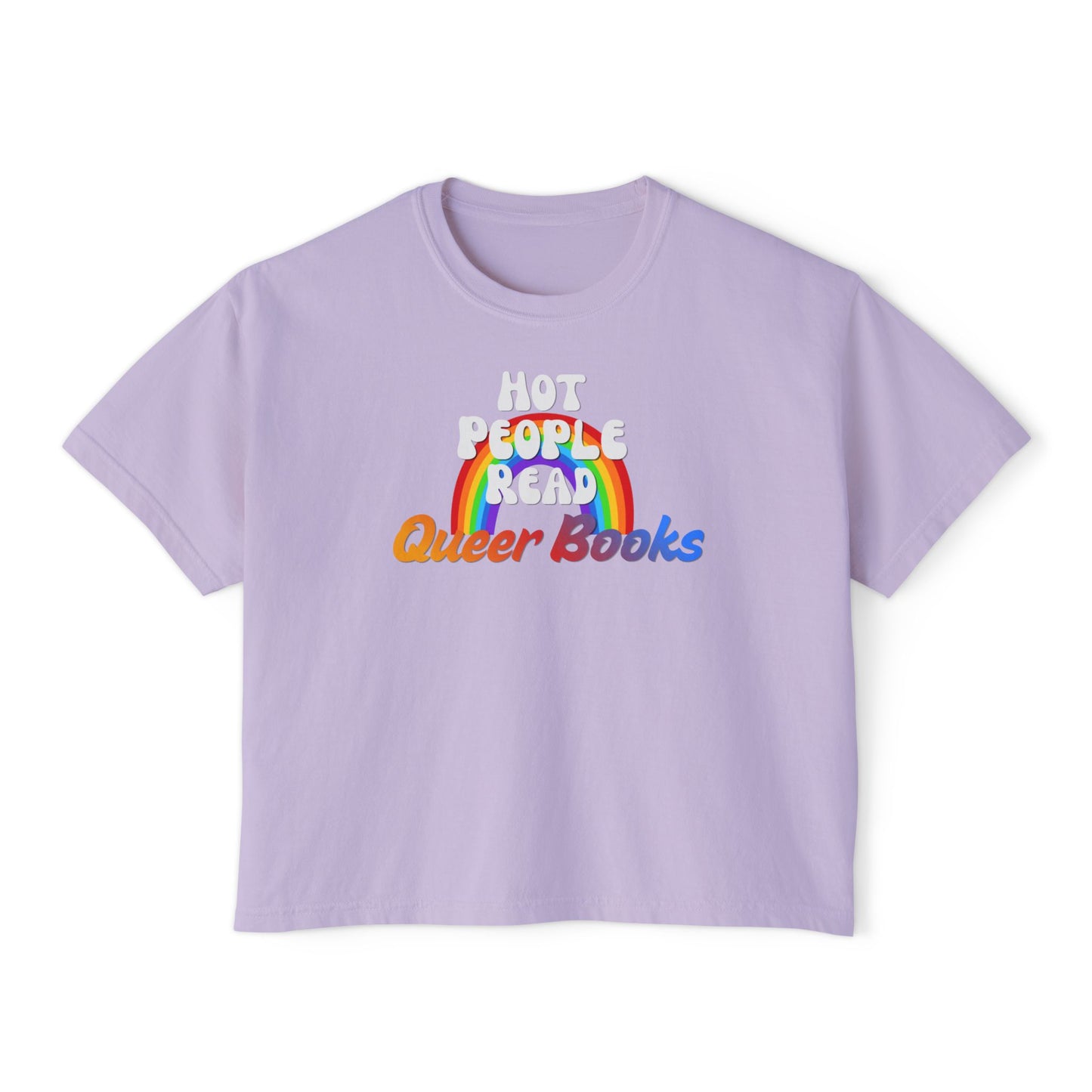 Read Queer Books Yellow to Blue Cropped Tee