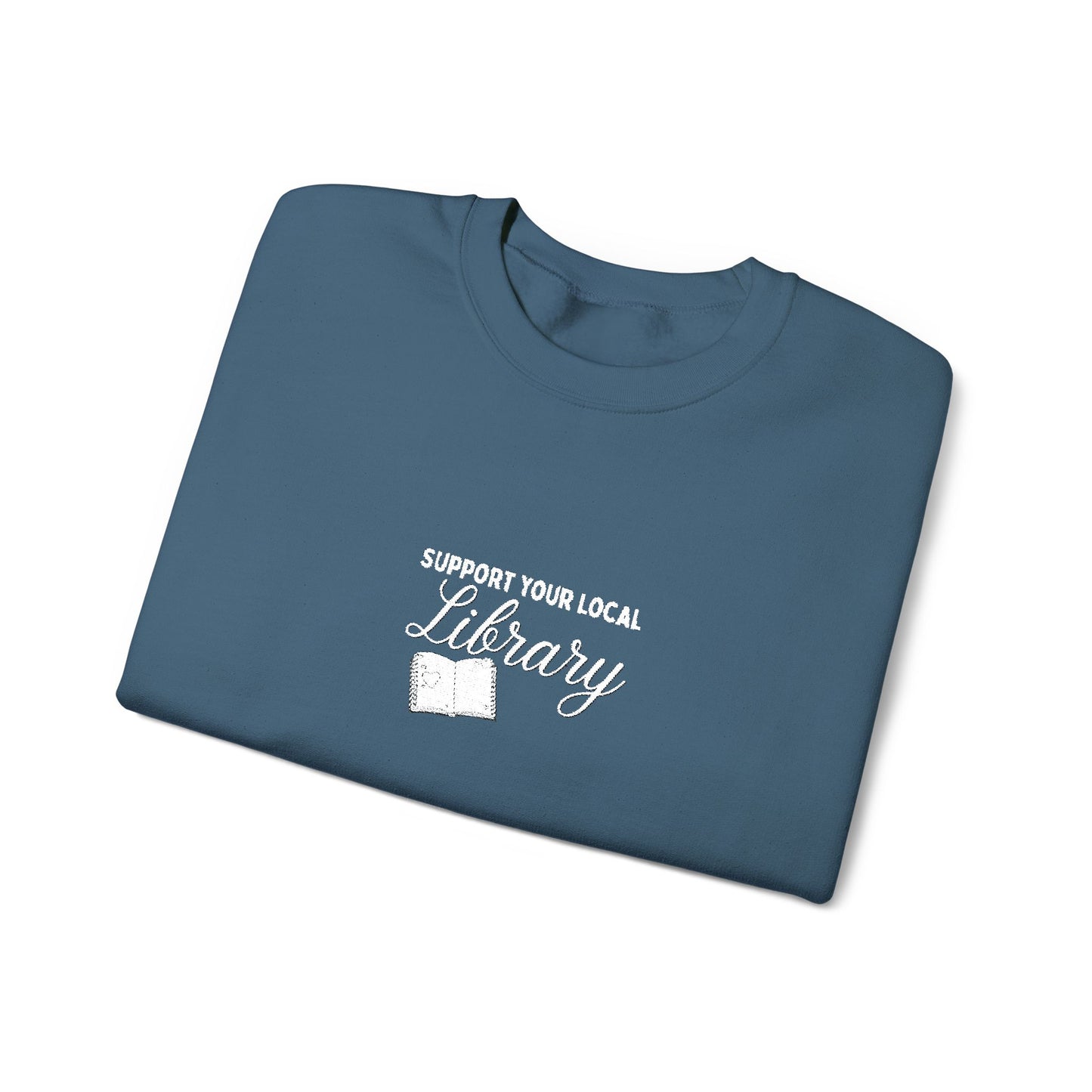 Support Your Local Library Crew Embroidered