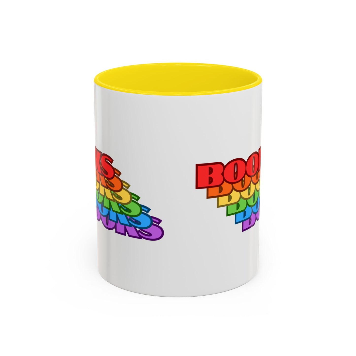 Books Rainbow Accent Mug