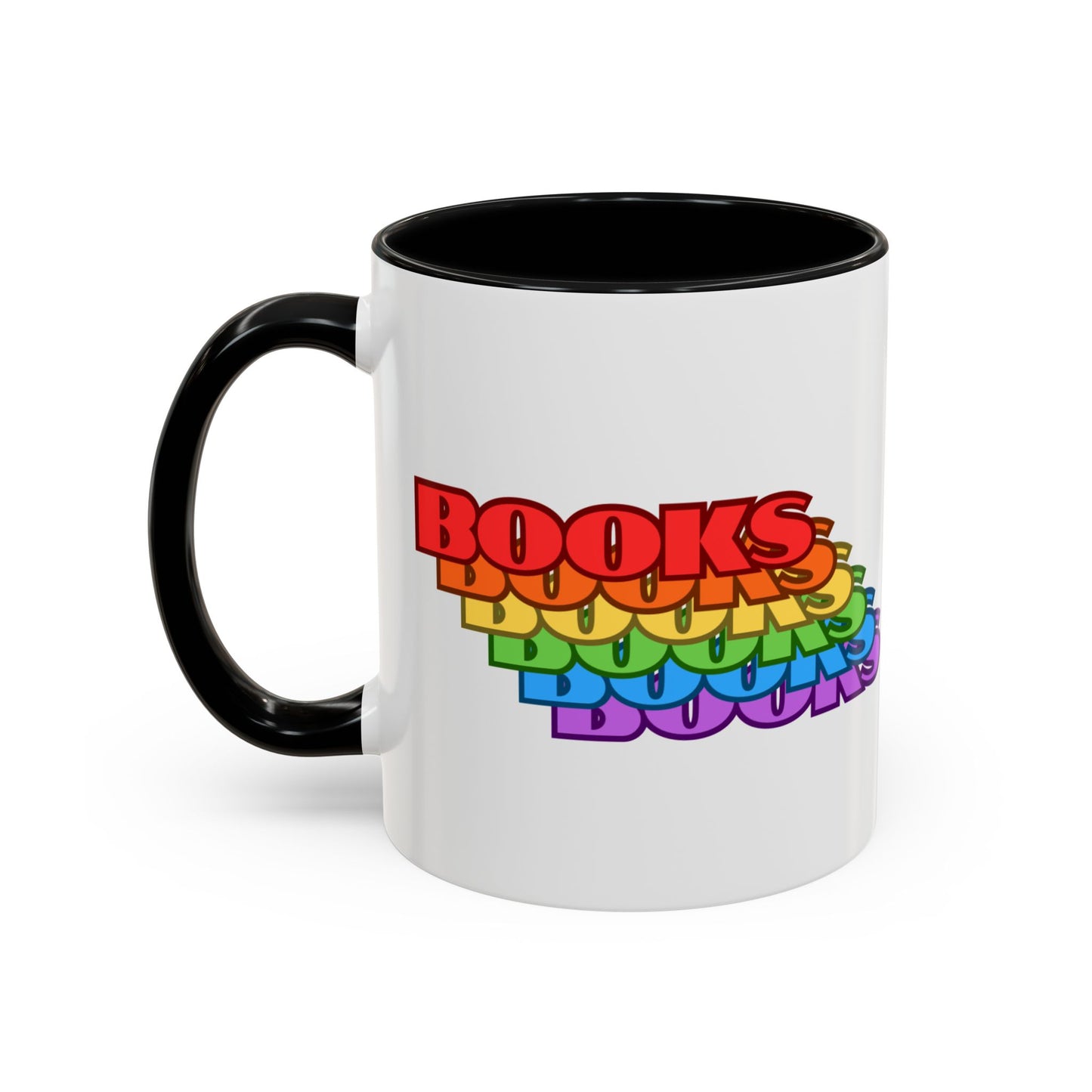 Books Rainbow Accent Mug