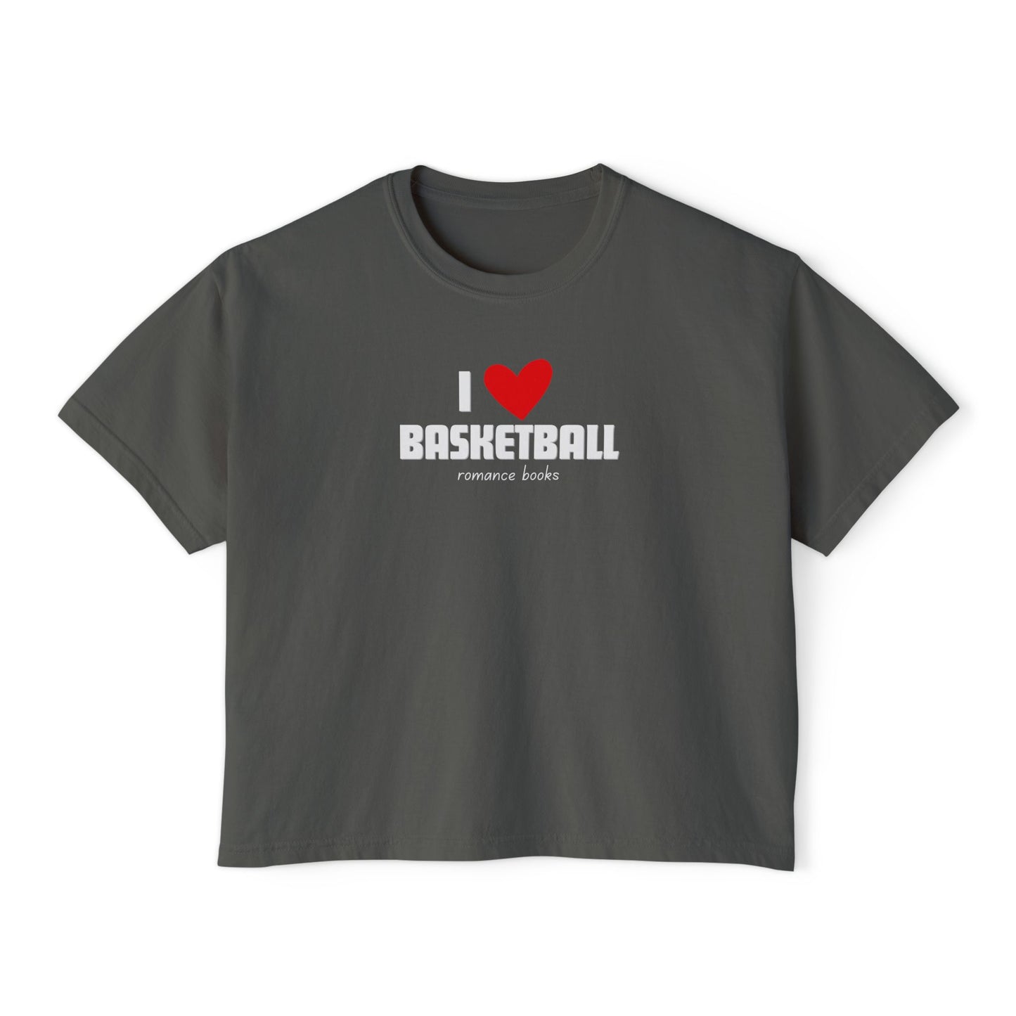 I Heart Basketball Boxy CropTee