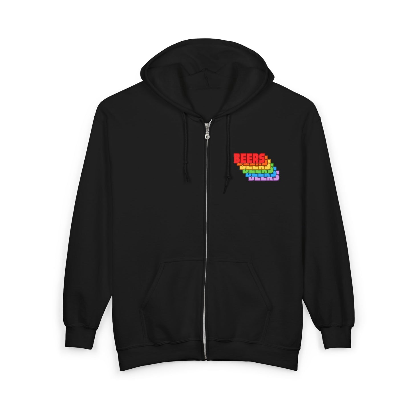 Rainbow 'BEERS' Zip Hoodie