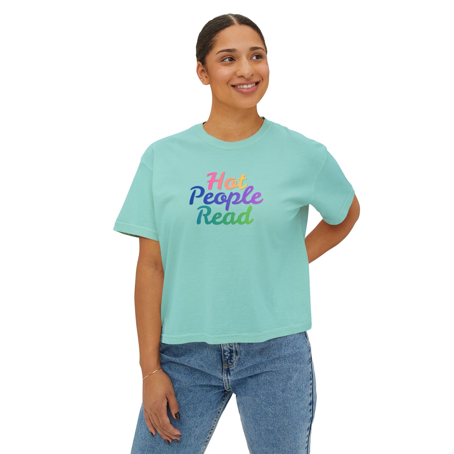 Hot People Read Cropped Tee