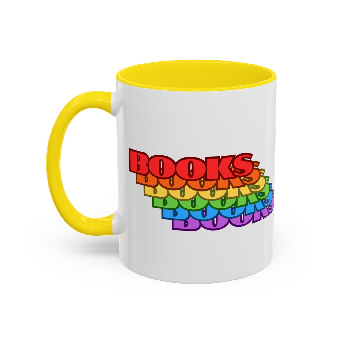 Books Rainbow Accent Mug