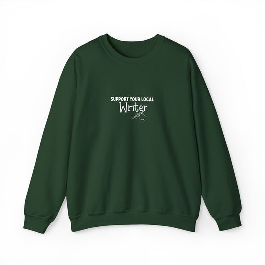 Support Your Local Writer Embroidered Crew