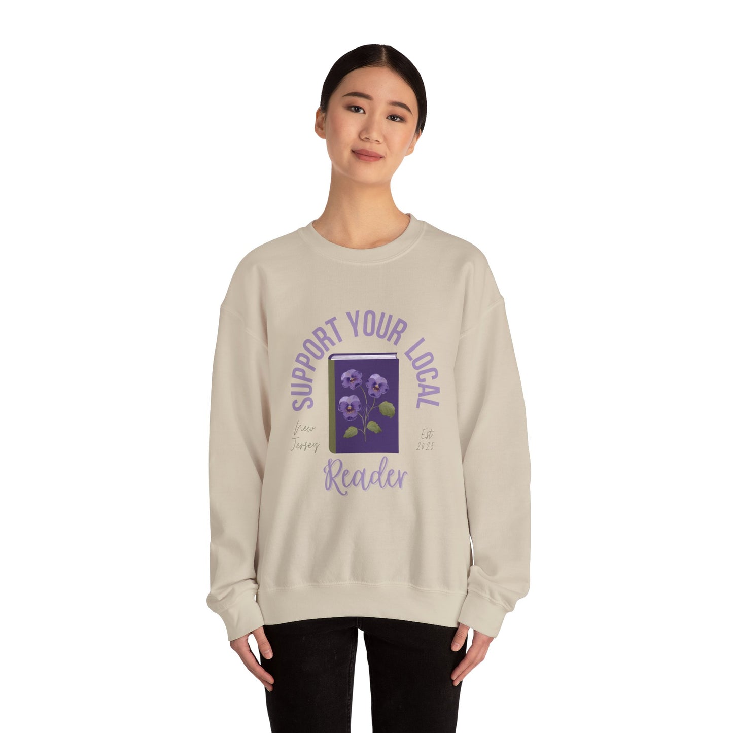 Support Your Local Reader NJ Crewneck