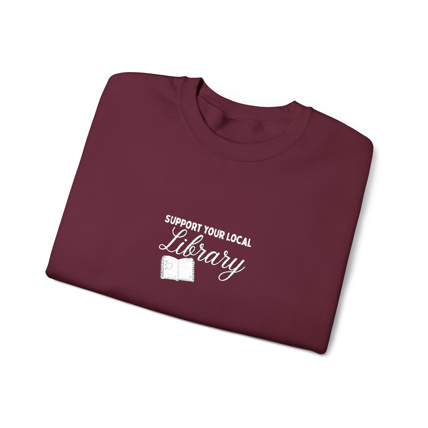Support Your Local Library Crew Embroidered