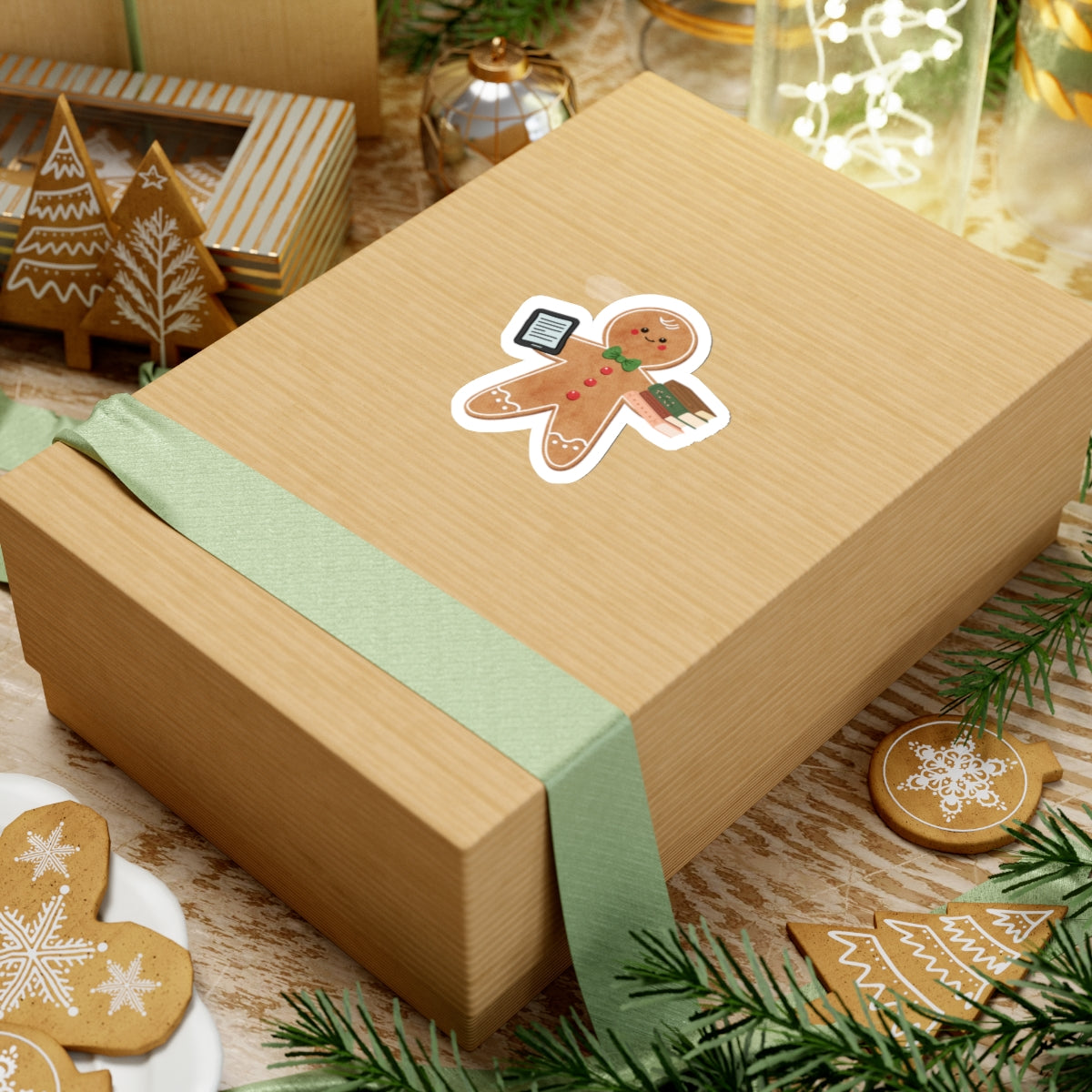 Gingerbread Reader Sticker