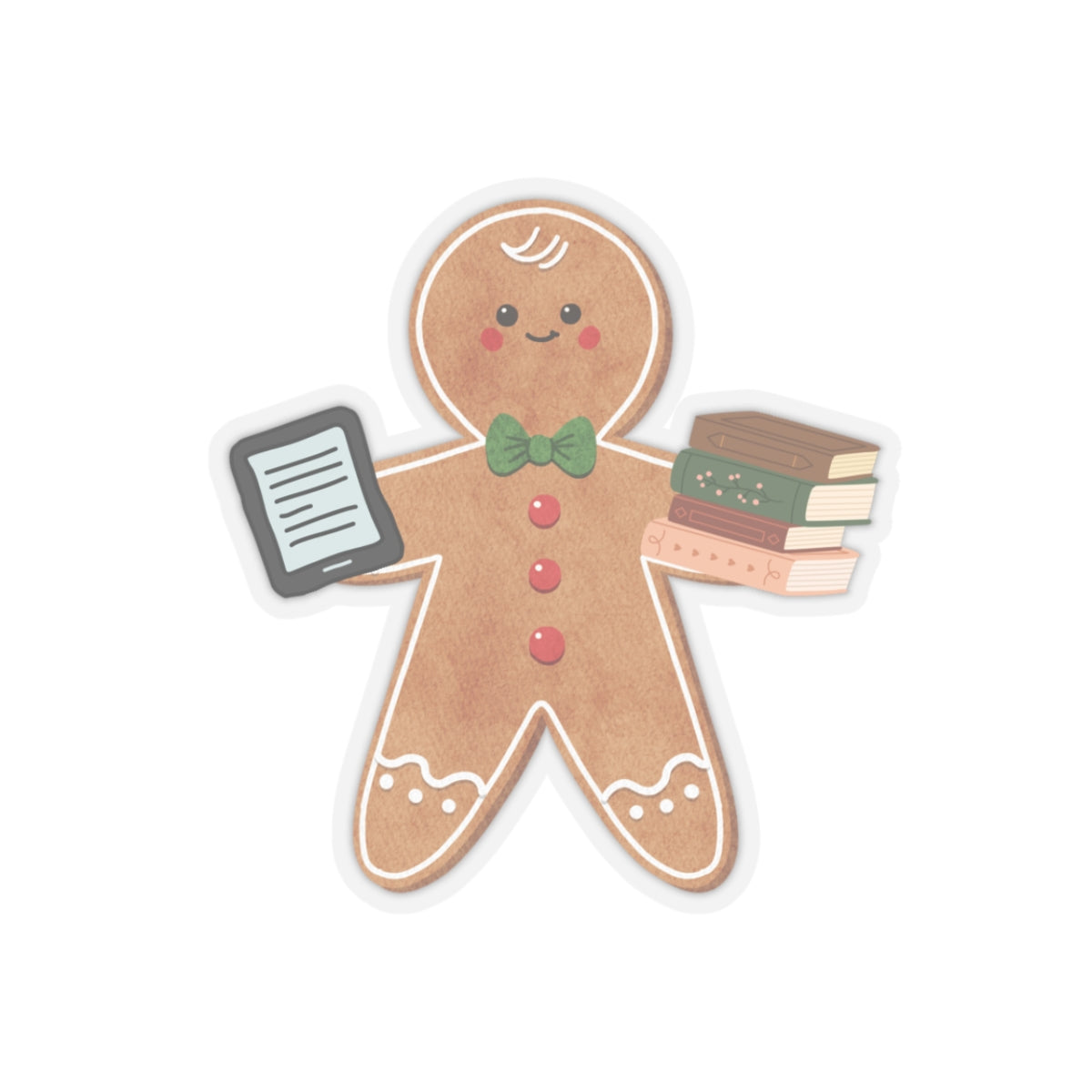 Gingerbread Reader Sticker