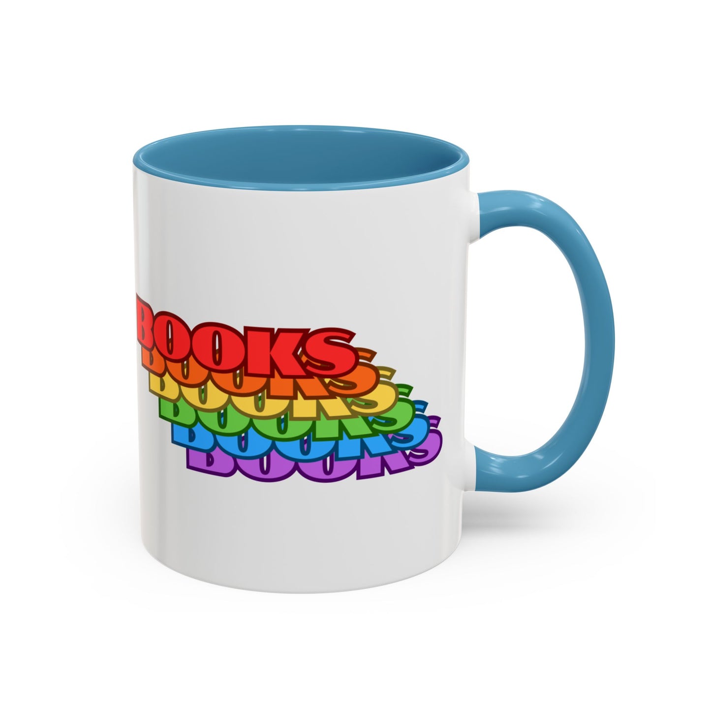 Books Rainbow Accent Mug