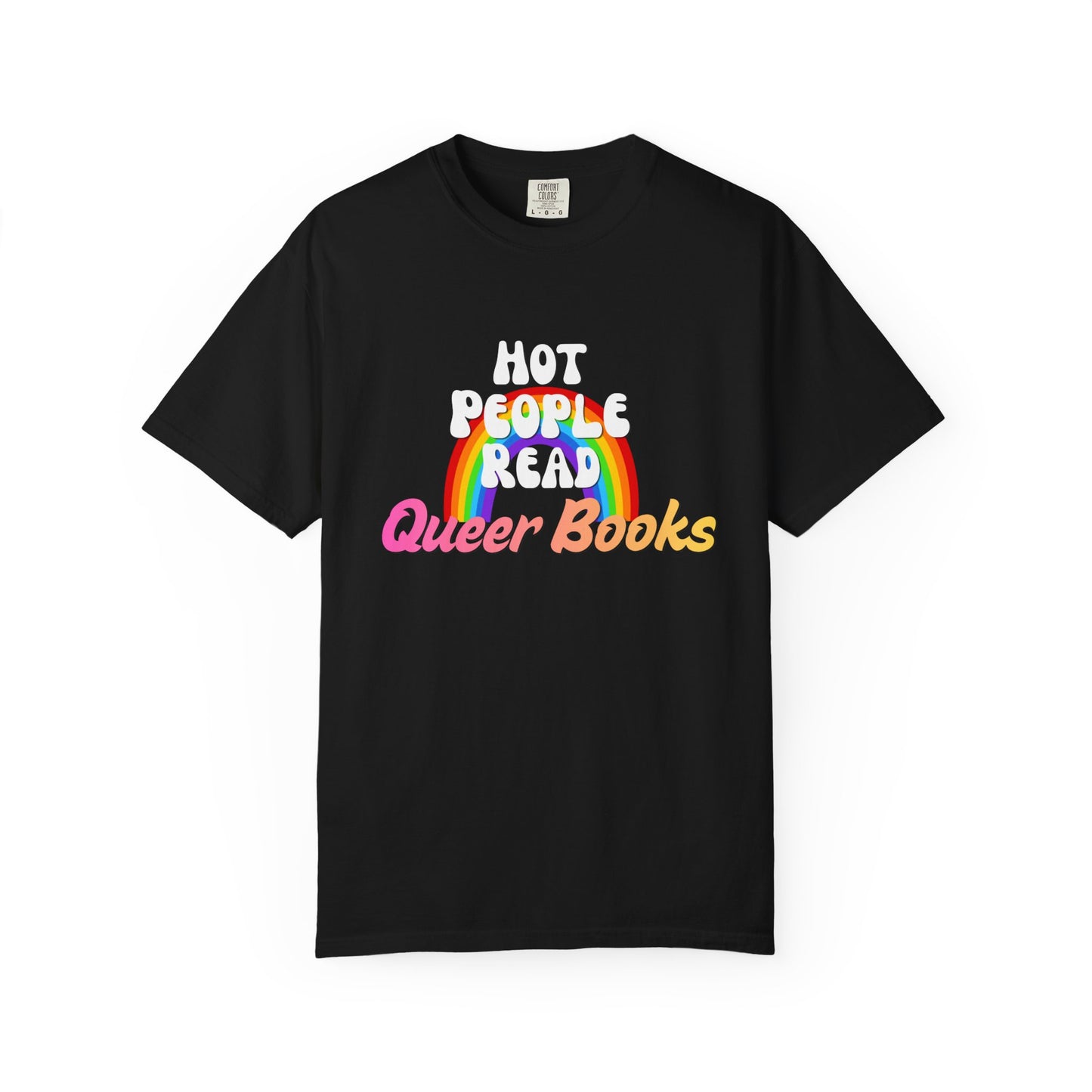 Read Queer Books Pink to Yellow Tee