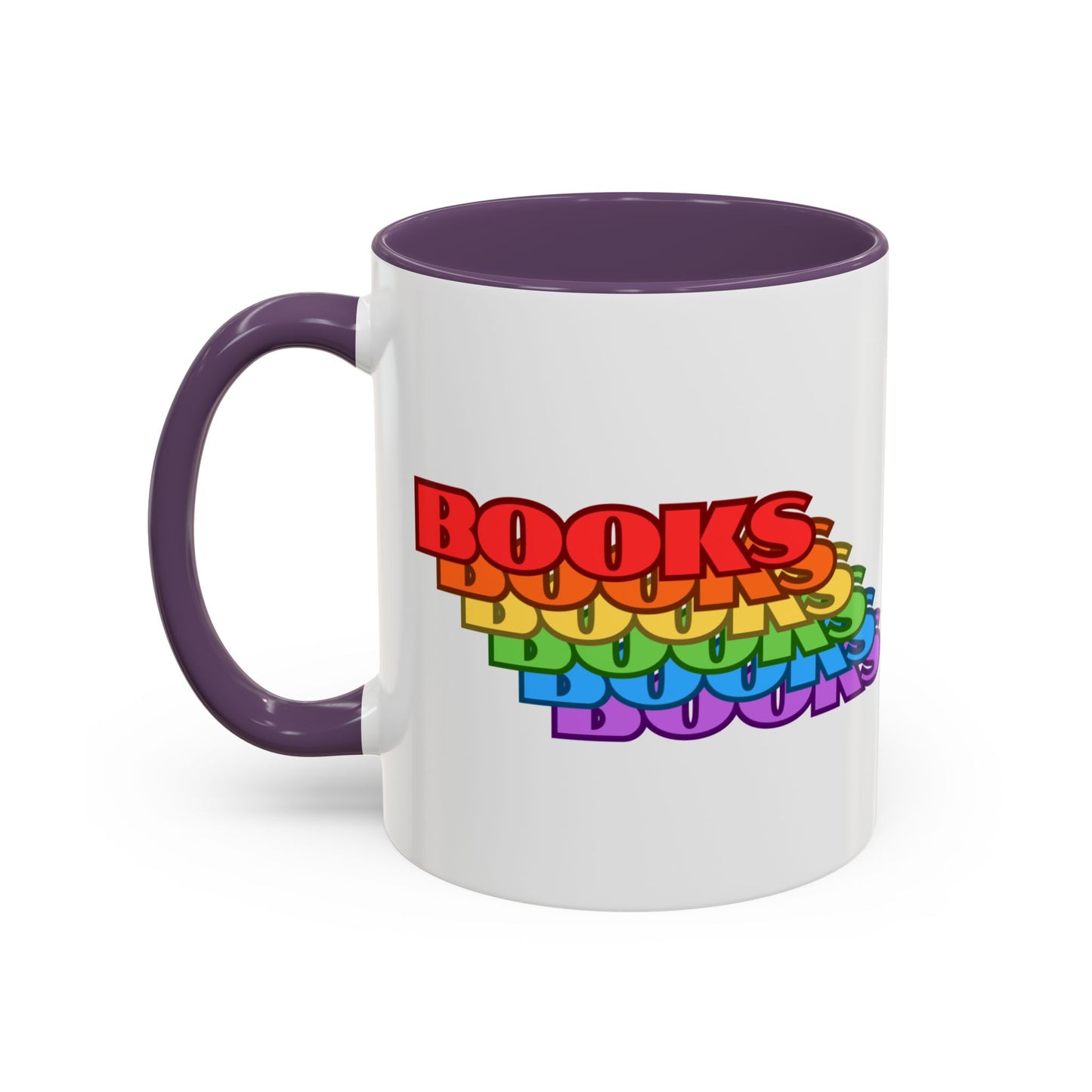 Books Rainbow Accent Mug
