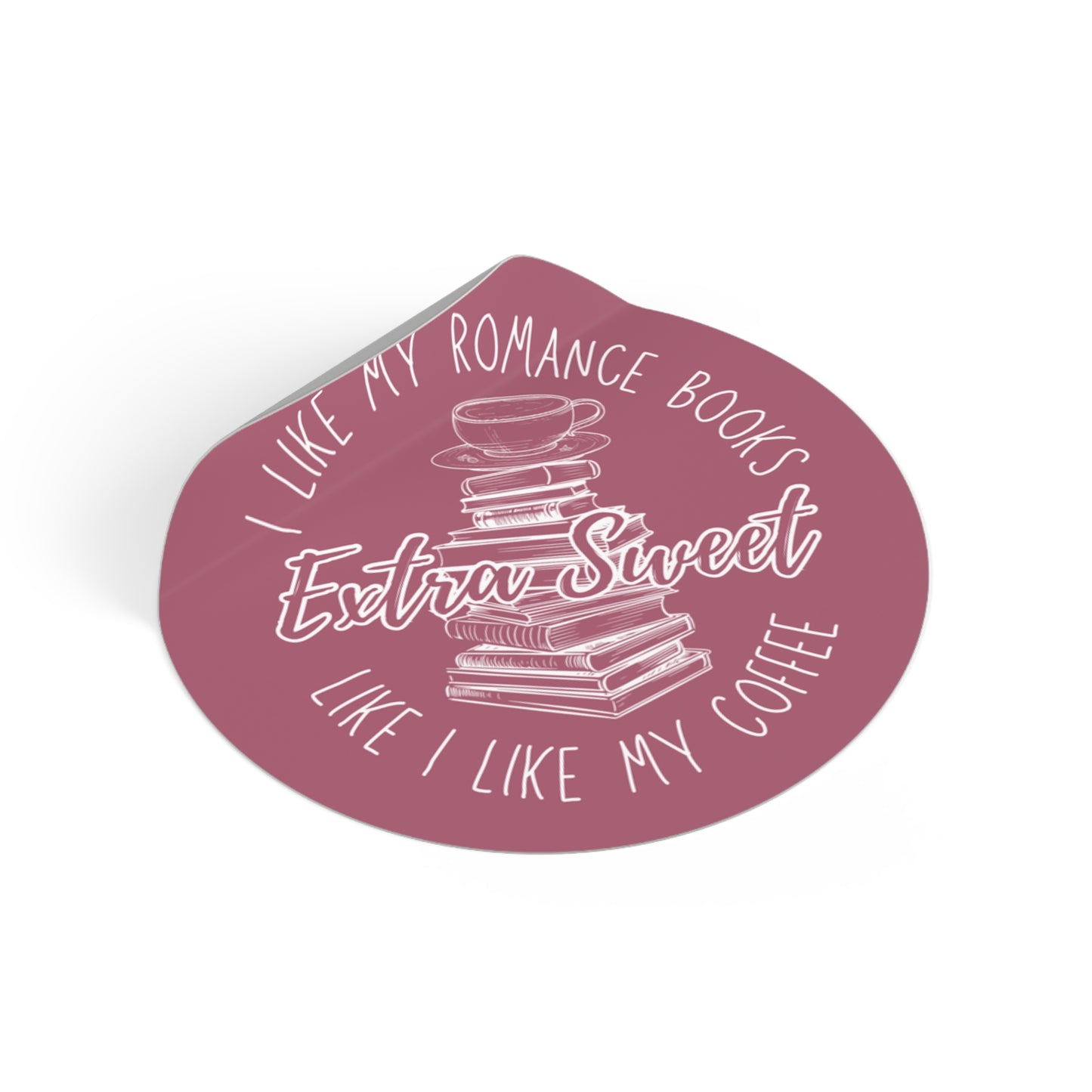Extra Sweet Coffee & Books Sticker