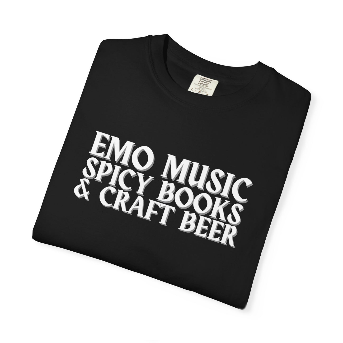 Emo Music, Spicy Books & Craft Beer Tee